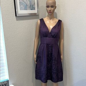 Jessica Howard-Elegant Purple Sleeveless Dress